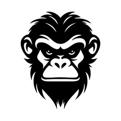 Monkey head vector logo