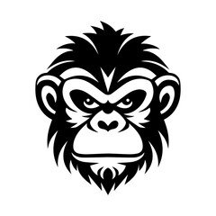 Monkey head vector logo