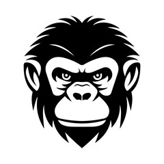 Monkey head vector logo