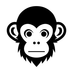 Monkey head vector logo