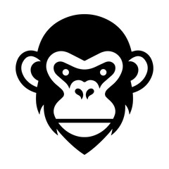 Monkey head vector logo
