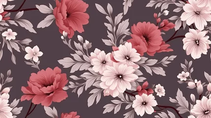 Gordijnen seamless floral background © Vinayaka7
