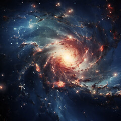 Fototapeta premium Solar System and Beautiful Galaxy Background Wallpaper