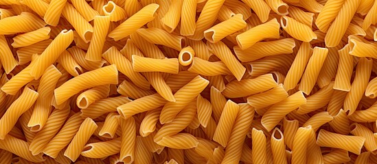 Close up of pasta showing its texture and background