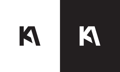 KA logo, monogram unique logo, black and white logo, premium elegant logo, letter KA Vector	
 - obrazy, fototapety, plakaty