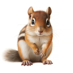 Obraz premium Cute chipmunk isolated on white background