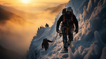 Ice Climbing, adventure sports.