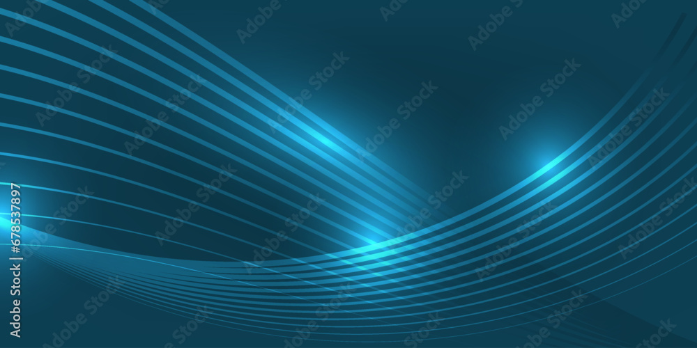 Poster abstract line movement background.line art moving on various ways on gradient color.vector illustrat