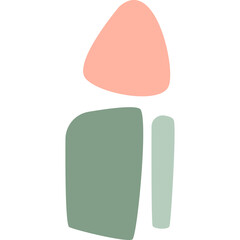 Boho Shape Free Form Hand Drawn Illustration