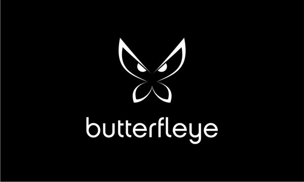 Butterfly and eye logo