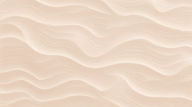 Seamless white sandy beach or desert sand dunes tileable texture. Boho chic light brown clay colored summer repeat pattern background marble texture. Generative Ai.