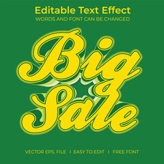 Big Sale 3D editable text effect, sale banner, text for business promotion