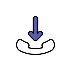 Download icon design with white background stock illustration