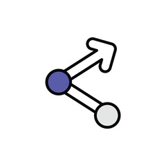 Share icon design with white background stock illustration