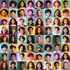 Collage of children and young people as pupils