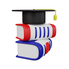 icon 3d Render Graduation Book