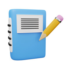 icon 3d Render Write Schedule