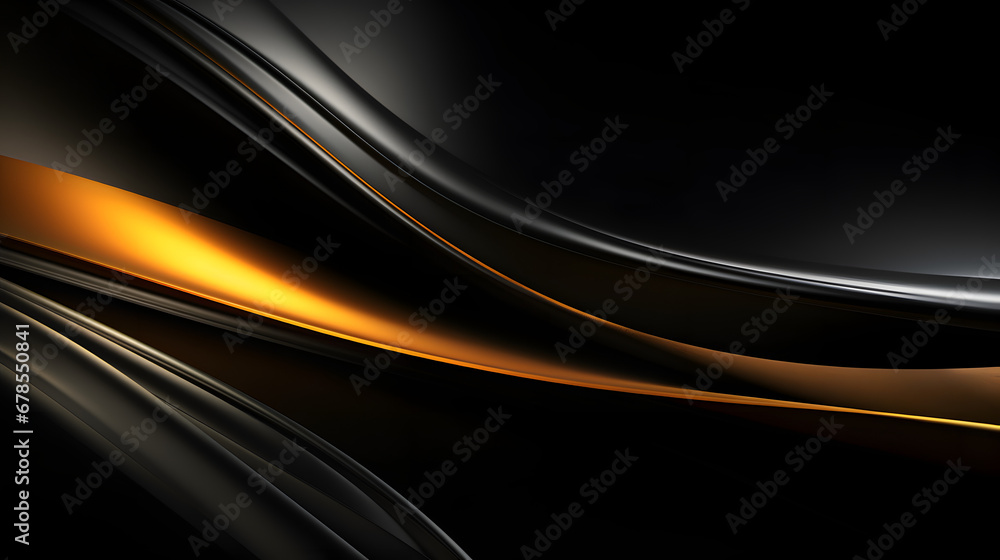 Poster black gold background with darker surface has a soft gradation with light technology diagonal gray a