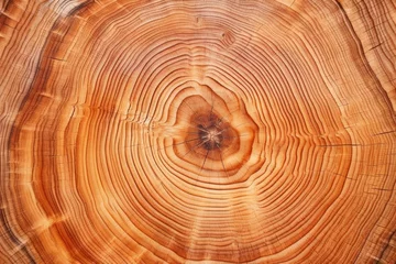 Foto op Plexiglas distinct grains of cedar wood © Natalia
