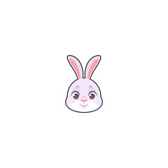 cute rabbit element head set simple