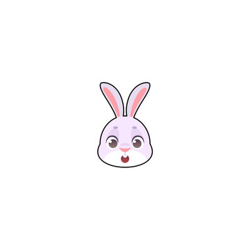 cute rabbit element head set flat