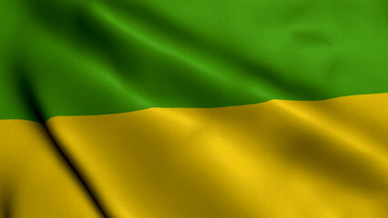 Recklinghausen City State Flag Germany. Waving Fabric Satin Texture National Flag of Recklinghausen 3D Illustration. Real Texture Flag of the Recklinghausen City in the Germany. 