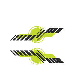 Wrap Design For Car  Sports stripes, car stickers black color. Racing decals for tuning