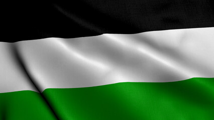 Gelsenkirchen City State Flag Germany. Waving Fabric Satin Texture National Flag of Gelsenkirchen 3D Illustration. Real Texture Flag of the Gelsenkirchen City in the Germany.