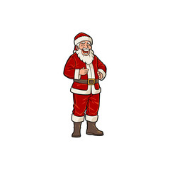 isolated Santa Claus mascot character illustration for christmas event