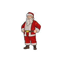 isolated Santa Claus mascot character illustration for christmas event
