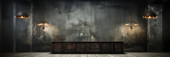 Dark Wall Background Empty Workplace Front , Banner Image For Website, Background abstract , Desktop Wallpaper