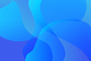 Abstract blue color background. Dynamic shapes composition. Vector illustration