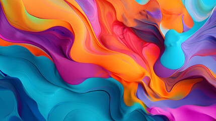 colorful art liquid paint wall design background. Generative Ai.