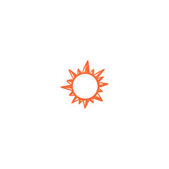 sunset hand drawn element vector graphic