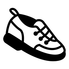 Shoe Glyph Style Design Icon
