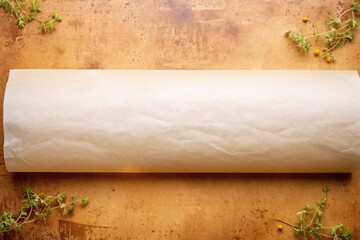 unrolled parchment paper with natural edges