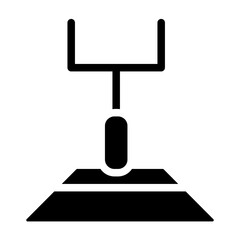 American Football Field Solid Style Design Icon