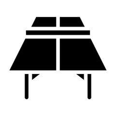 Ping Pong Solid Style Design Icon