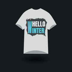 Hello winter t-shirt design 2024