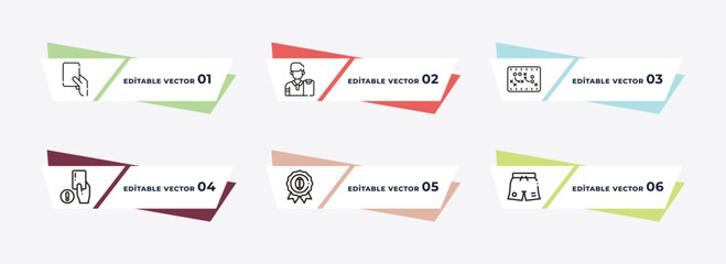 cards, coach, plan, yellow card, badge, shorts outline icons. editable vector from football concept.