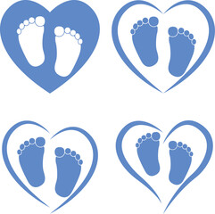 Baby Boy feet SVG Cut File for Cricut and Silhouette, EPS ,Vector, PNG , JPEG, Zip Folder