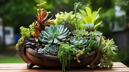 A planter filled with lots of different types