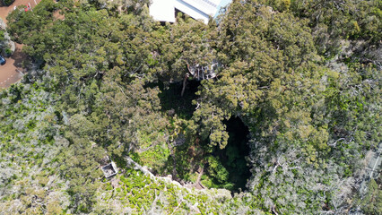 Aerial view of Lake Cave, Western Australia