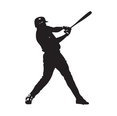 Baseball Players Silhouettes vector .