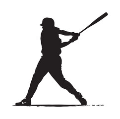 Baseball Players Silhouettes vector .