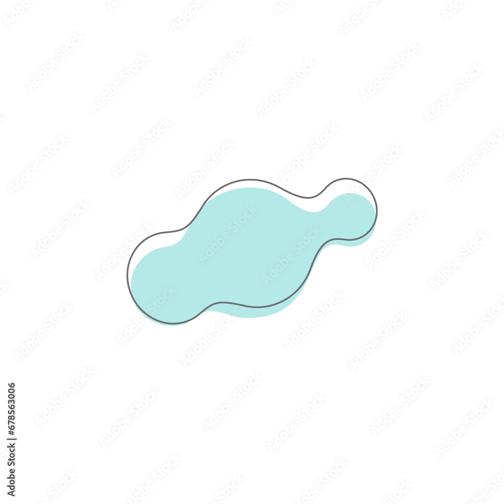 Poster blob set hand draw elements scribble