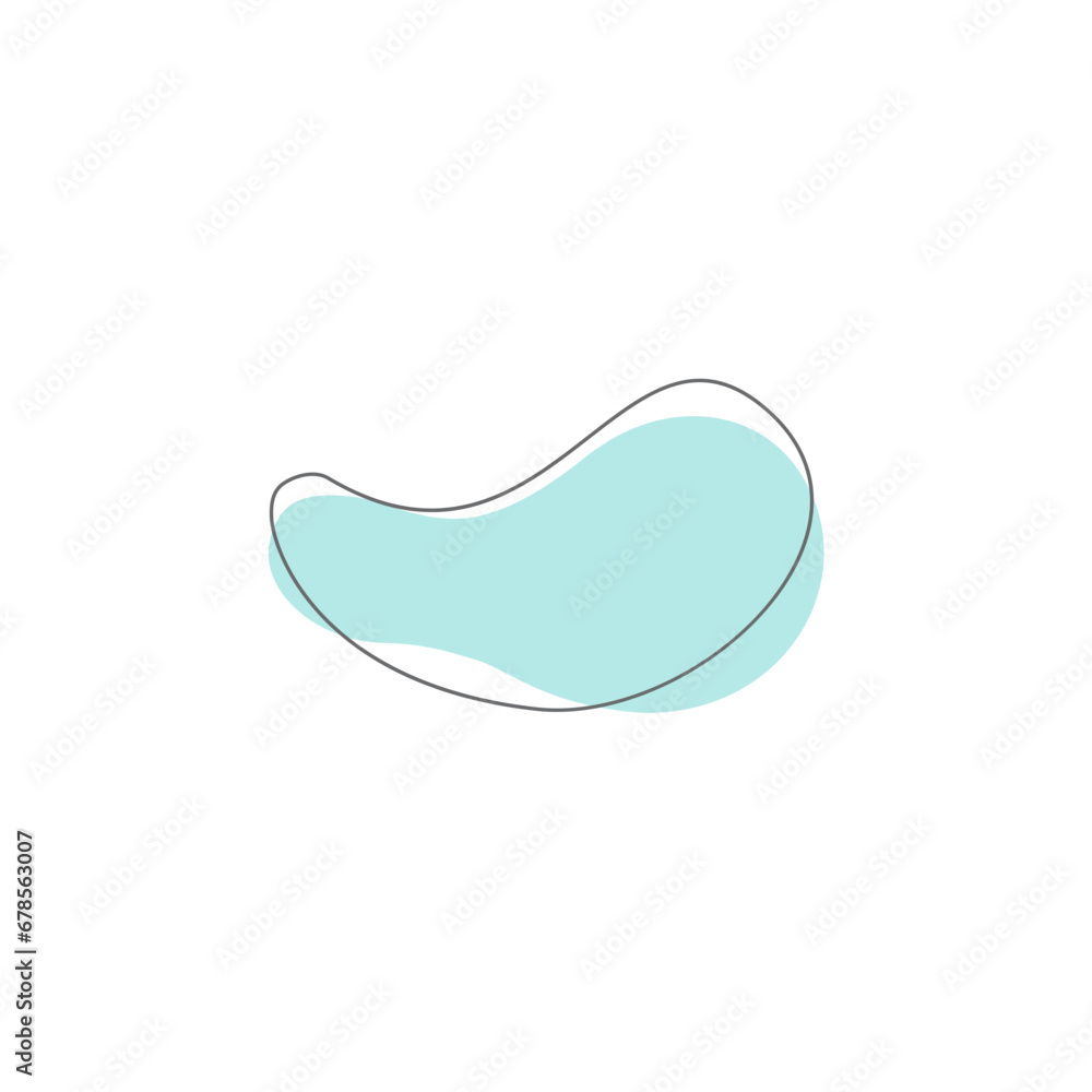 Aufkleber blob set hand draw elements decorative