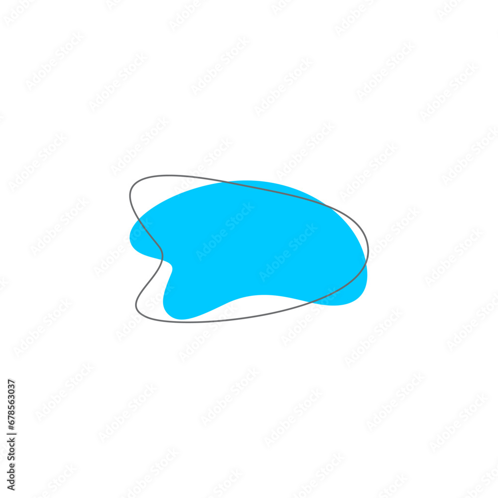 Poster blob set hand draw elements set