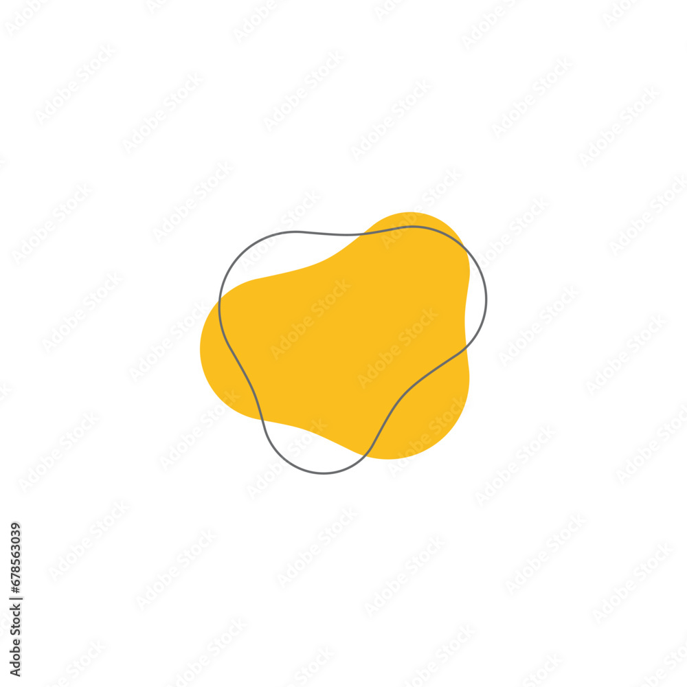 Poster blob set hand draw elements background