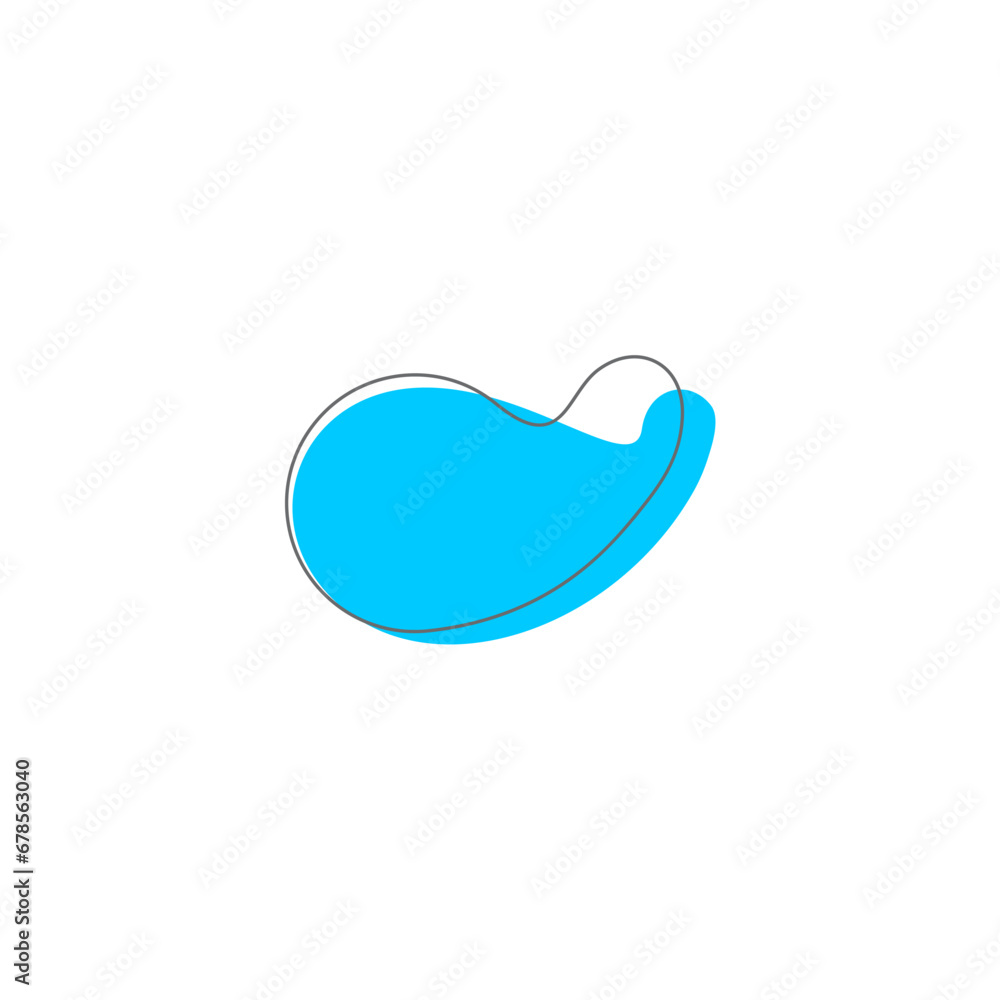 Poster blob set hand draw elements collection